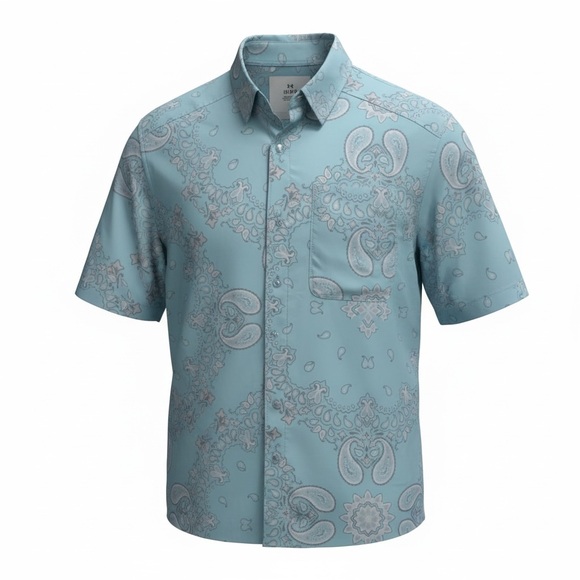 Under Armour Other - Under Armour Light Blue Paisley‎ Button-Down Shirt